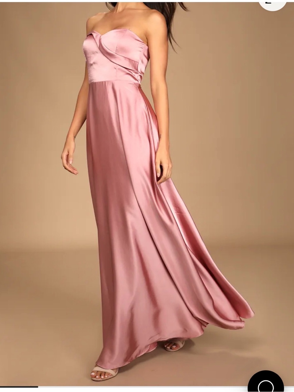 NWT Lulu’s Real Romantic Satin Maxi Dress wedding guest bridesmaid